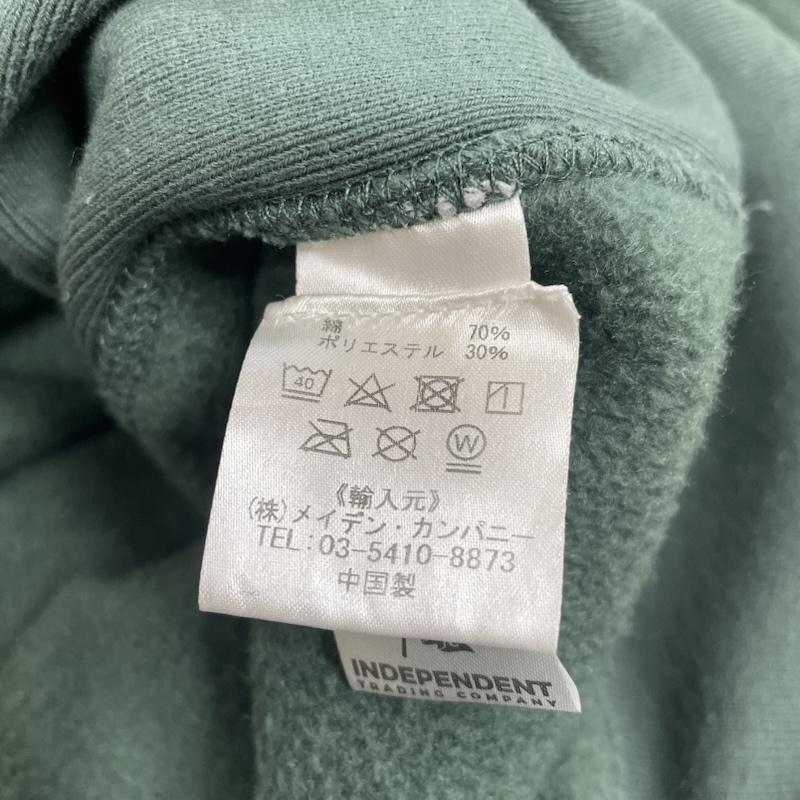 古着 USED トレーナー 長袖 OLD SOLDIER 長袖 スウェット シャツ クルーネック トレーナー フロントロゴ プリント L ロゴ、文字 X プリント 緑 / グリーン / green メンズ USED 古着 中古 50148398