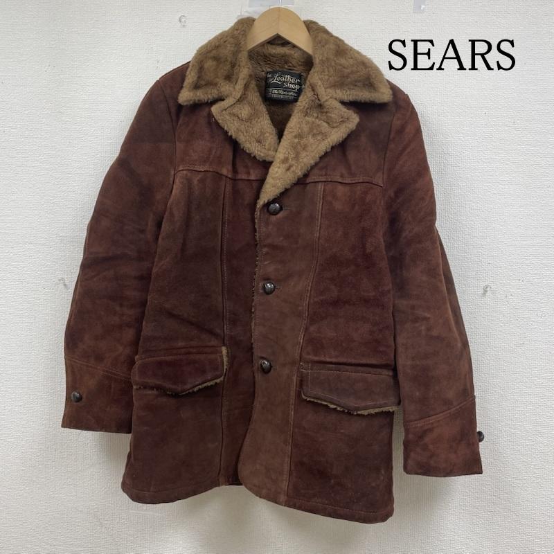 シアーズ SEARS ジャケット、上着 ジャンパー、ブルゾン 70s the Leather Shop スエード ランチ コート ジャケット 本革 レザー 38 無地 茶 / ブラウン / brown メンズ USED 古着 中古 50148402