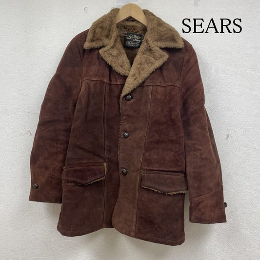 シアーズ SEARS ジャケット、上着 ジャンパー、ブルゾン 70s the Leather Shop スエード ランチ コート ジャケット 本革 レザー 38 無地 茶 / ブラウン / brown メンズ USED 古着 中古 50148402