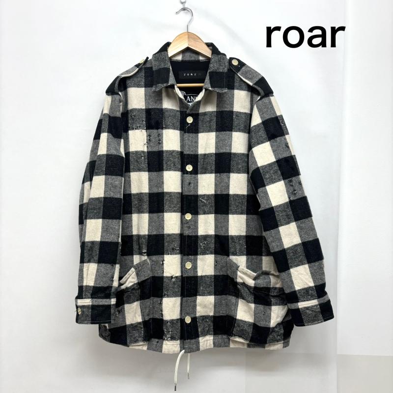ロア－ roar ジャケット、上着 ジャンパー、ブルゾン ロイヤルフラッシュ チェック ジャケット バッファローチェック 17FRB-RF03 4 白 / ホワイト / white X 黒 / ブラック / black メンズ USED 古着 中古 50148416