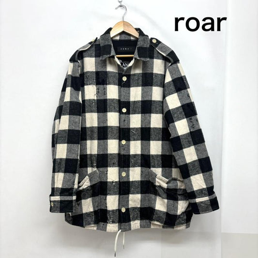 ロア－ roar ジャケット、上着 ジャンパー、ブルゾン ロイヤルフラッシュ チェック ジャケット バッファローチェック 17FRB-RF03 4 白 / ホワイト / white X 黒 / ブラック / black メンズ USED 古着 中古 50148416