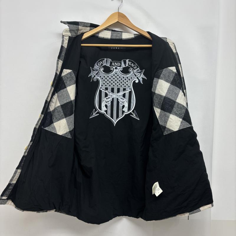 ロア－ roar ジャケット、上着 ジャンパー、ブルゾン ロイヤルフラッシュ チェック ジャケット バッファローチェック 17FRB-RF03 4 白 / ホワイト / white X 黒 / ブラック / black メンズ USED 古着 中古 50148416