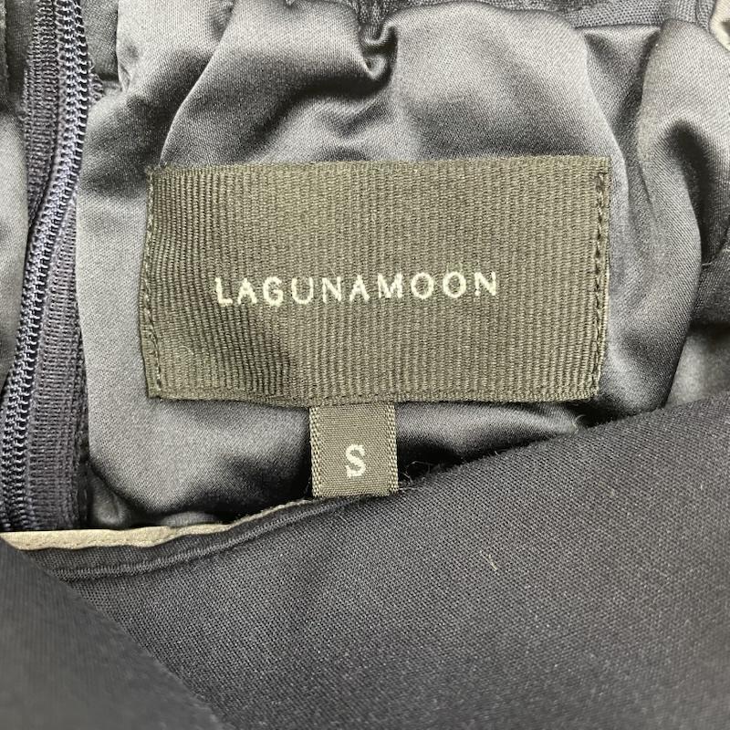 ラグナムーン LAGUNAMOON ワンピース・ドレス・オールインワン ワンピース・ドレス・オールインワン コンビネゾン カラーベアパンツ ドレス リボン ワイドパンツ 031740301001-01 S 無地 紺 / ネイビー / navy レディース USED 古着 中古 50148418