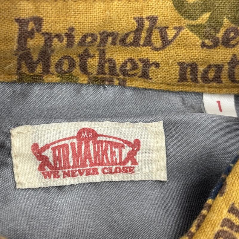 ハリウッドランチマーケット HOLLYWOOD RANCH MARKET シャツ、ブラウス 長袖 シャツ ウエスタンシャツ 文字プリント 起毛 スナップボタン 1 ロゴ、文字 メンズ USED 古着 中古 50148466