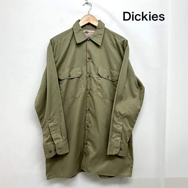 ディッキーズ Dickies シャツ、ブラウス 長袖 ワークシャツ 90ｓ M カーキ / カーキ / khaki メンズ USED 古着 中古 50148470