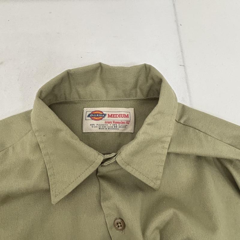 ディッキーズ Dickies シャツ、ブラウス 長袖 ワークシャツ 90ｓ M カーキ / カーキ / khaki メンズ USED 古着 中古 50148470