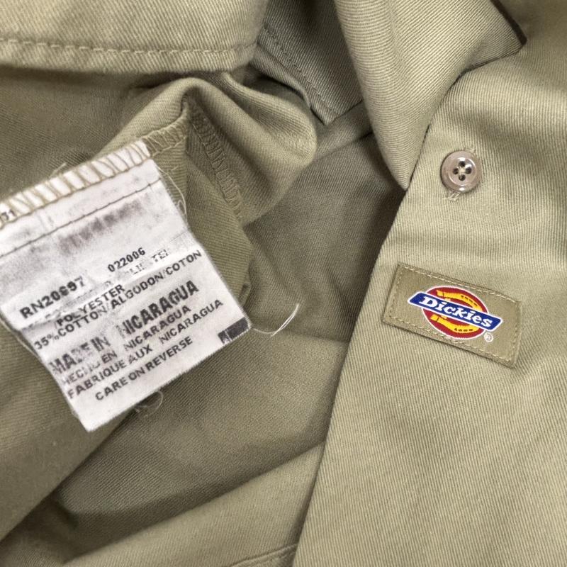 ディッキーズ Dickies シャツ、ブラウス 長袖 ワークシャツ 90ｓ M カーキ / カーキ / khaki メンズ USED 古着 中古 50148470