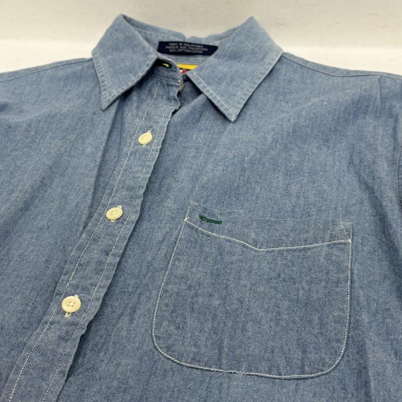 トミー ジーンズ TOMMY JEANS シャツ、ブラウス 長袖 ダンガリーシャツ ビックロゴ フラッグ 4 青 / ブルー / blue レディース USED 古着 中古 50148483