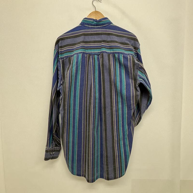 ウールリッチ WOOLRICH シャツ、ブラウス 長袖 ボタンダウンシャツ 80s 90s ストライプ M 青 / ブルー / blue X 紫 / パープル / purple メンズ USED 古着 中古 50148500