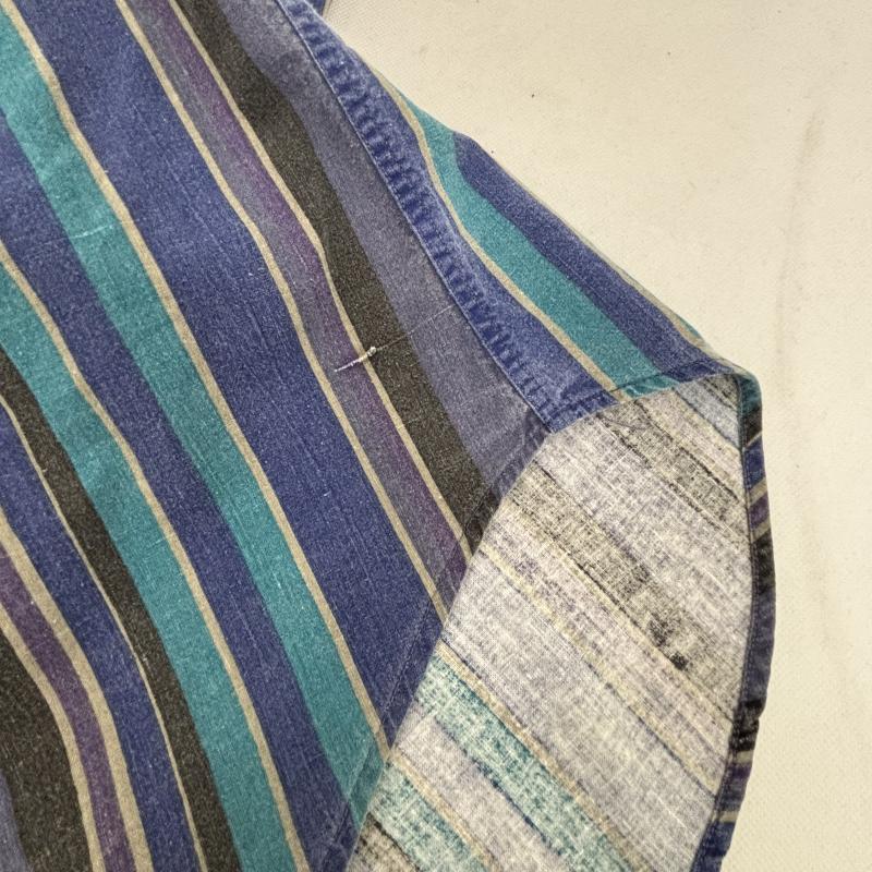 ウールリッチ WOOLRICH シャツ、ブラウス 長袖 ボタンダウンシャツ 80s 90s ストライプ M 青 / ブルー / blue X 紫 / パープル / purple メンズ USED 古着 中古 50148500