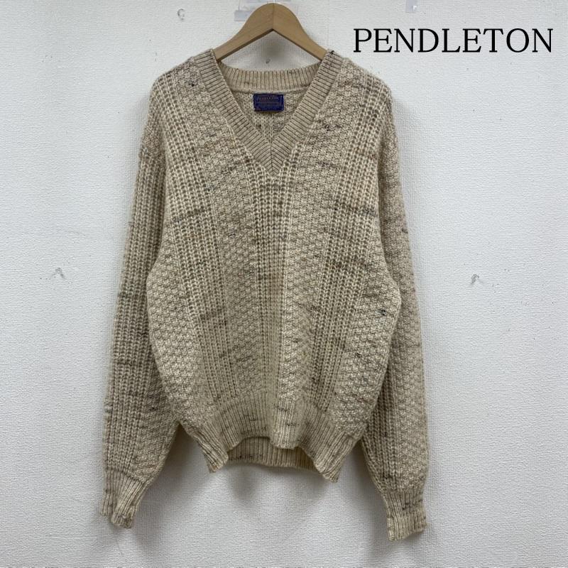 ペンドルトン PENDLETON ニット、セーター 長袖 70s vintage ウール USA製 長袖 ニット セーター Vネック 無地 M 無地 オフホワイト / オフホワイト / X マルチカラー / マルチカラー / multicolor メンズ USED 古着 中古 50148511