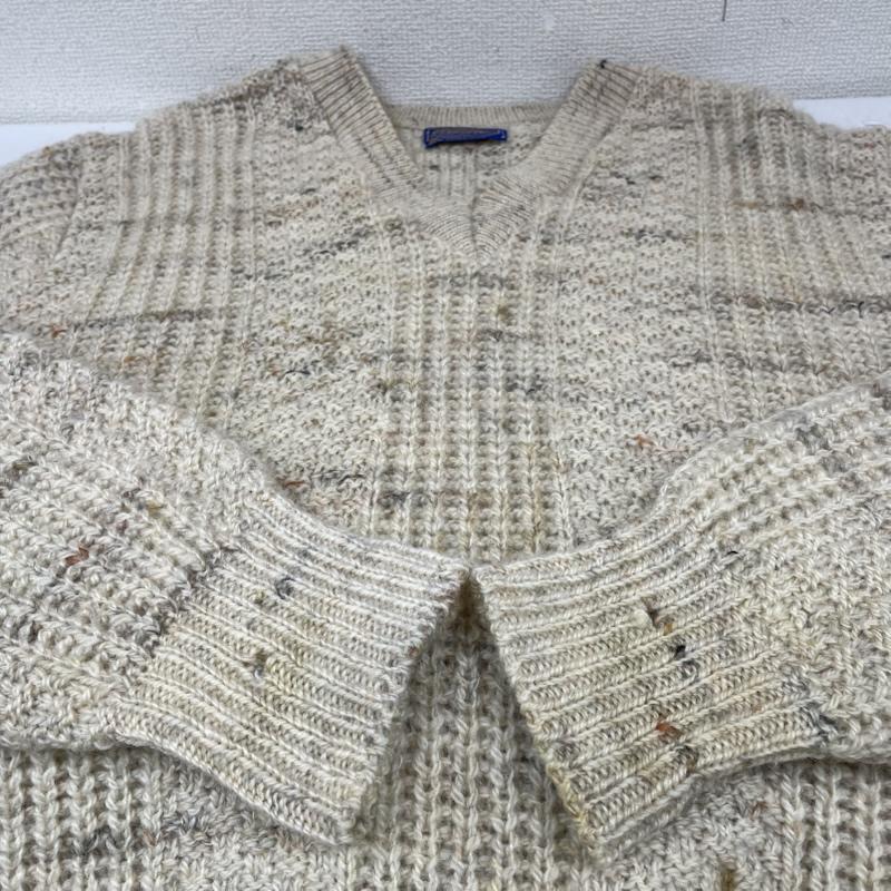 ペンドルトン PENDLETON ニット、セーター 長袖 70s vintage ウール USA製 長袖 ニット セーター Vネック 無地 M 無地 オフホワイト / オフホワイト / X マルチカラー / マルチカラー / multicolor メンズ USED 古着 中古 50148511