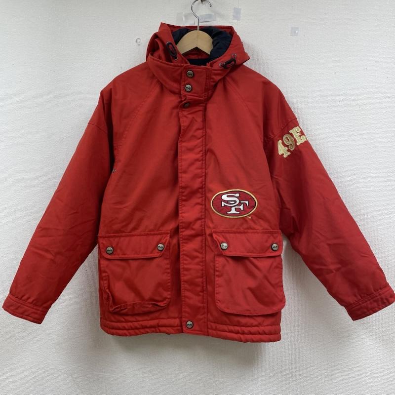 古着 USED ジャケット、上着 ジャンパー、ブルゾン MIRAGE サンフランシスコ 49ers ロゴ 刺繍 パッチ ワッペン コート ジャケット フーディ― L ロゴ、文字 X 刺繍 赤 / レッド / red メンズ USED 古着 中古 50148512
