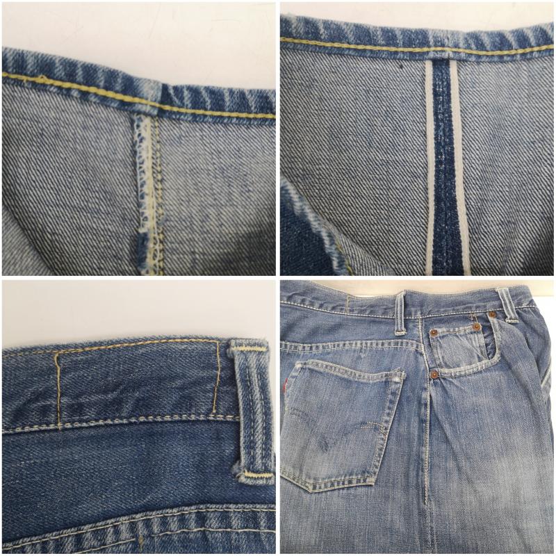 リーバイス Levi s パンツ デニム、ジーンズ 40s 50s 701 モンロー デニム 47 モデル 片面 BIG E CONMAR 片爪 ピンロック 隠しリベット インディゴ / インディゴ / Indigo メンズ USED 古着 中古 50148514
