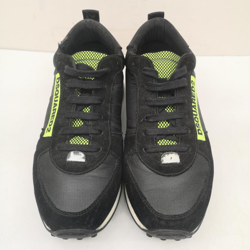 ディースクエアード DSQUARED2 スニーカー スニーカー ロゴ ローカット スニーカー S82SN0055 スエード ナイロン 41 26.0cm 黒 / ブラック / black メンズ USED 古着 中古 50148525