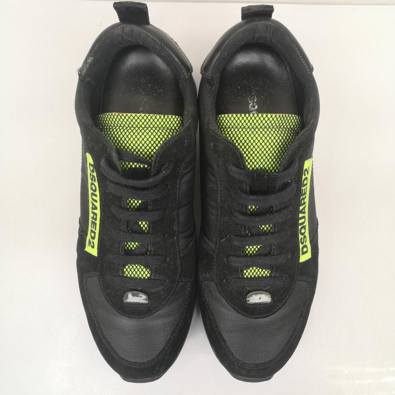 ディースクエアード DSQUARED2 スニーカー スニーカー ロゴ ローカット スニーカー S82SN0055 スエード ナイロン 41 26.0cm 黒 / ブラック / black メンズ USED 古着 中古 50148525