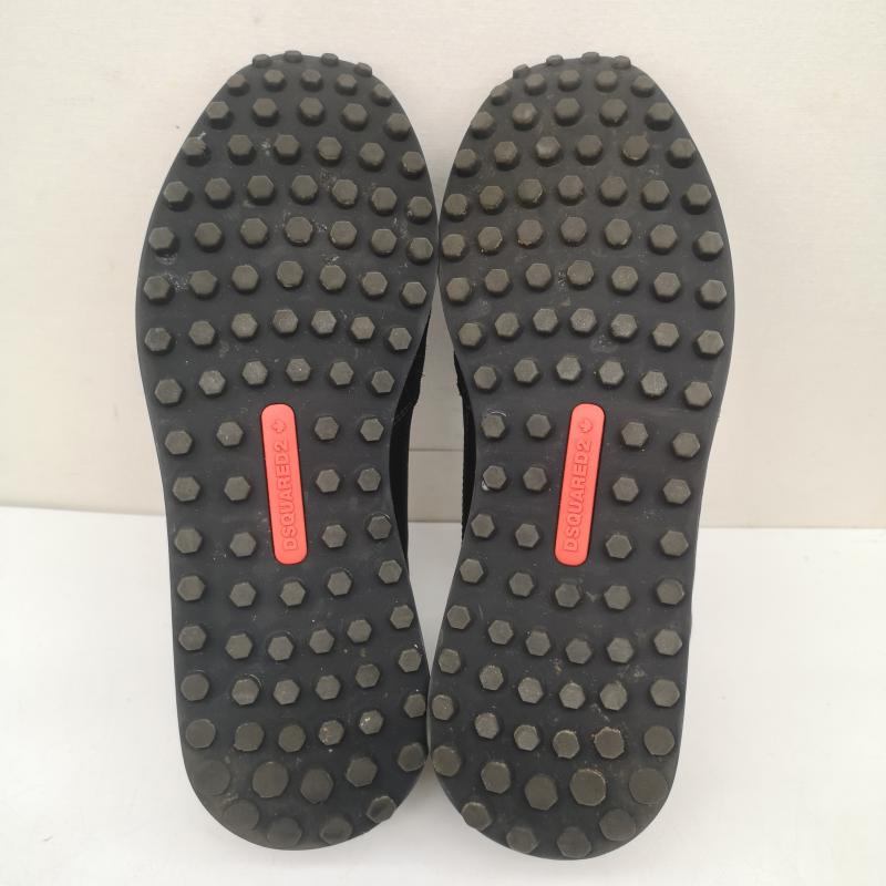 ディースクエアード DSQUARED2 スニーカー スニーカー ロゴ ローカット スニーカー S82SN0055 スエード ナイロン 41 26.0cm 黒 / ブラック / black メンズ USED 古着 中古 50148525