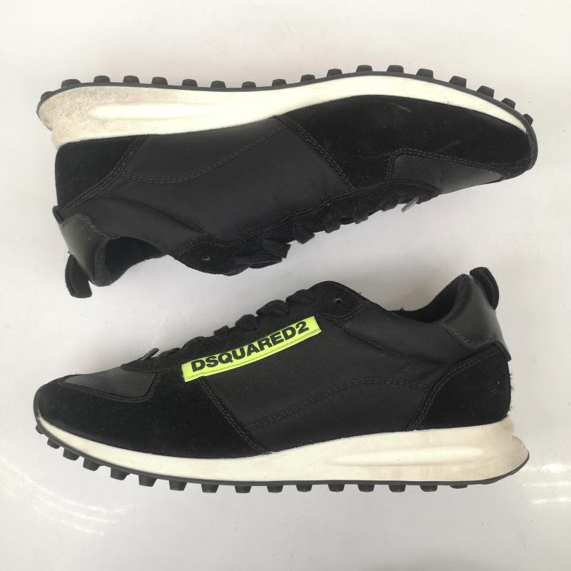 ディースクエアード DSQUARED2 スニーカー スニーカー ロゴ ローカット スニーカー S82SN0055 スエード ナイロン 41 26.0cm 黒 / ブラック / black メンズ USED 古着 中古 50148525