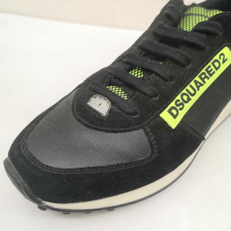 ディースクエアード DSQUARED2 スニーカー スニーカー ロゴ ローカット スニーカー S82SN0055 スエード ナイロン 41 26.0cm 黒 / ブラック / black メンズ USED 古着 中古 50148525