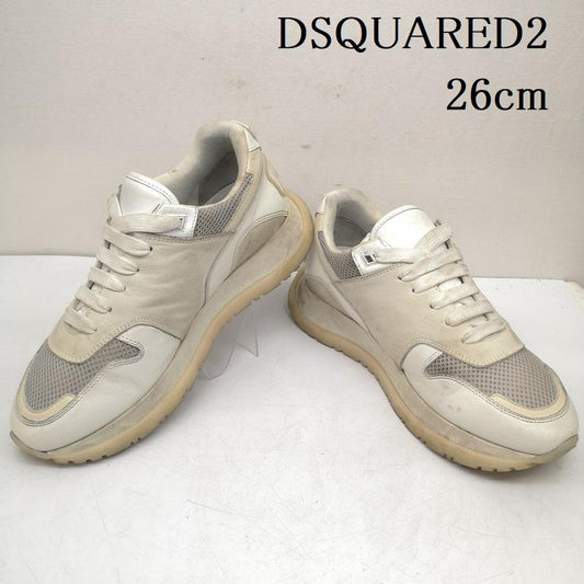 ディースクエアード DSQUARED2 スニーカー スニーカー スニーカー RUNNING サイド ロゴ 41 26.0cm 白 / ホワイト / white メンズ USED 古着 中古 50148526