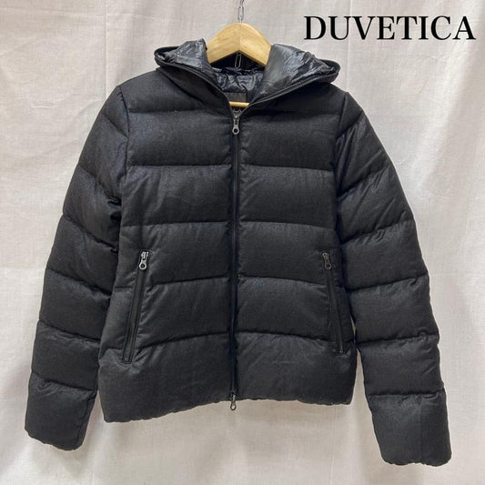 デュベティカ DUVETICA ジャケット、上着 ダウンジャケット フルジップフード Aライン ブラック サイズ38 38 無地 黒 / ブラック / black レディース USED 古着 中古 50148548