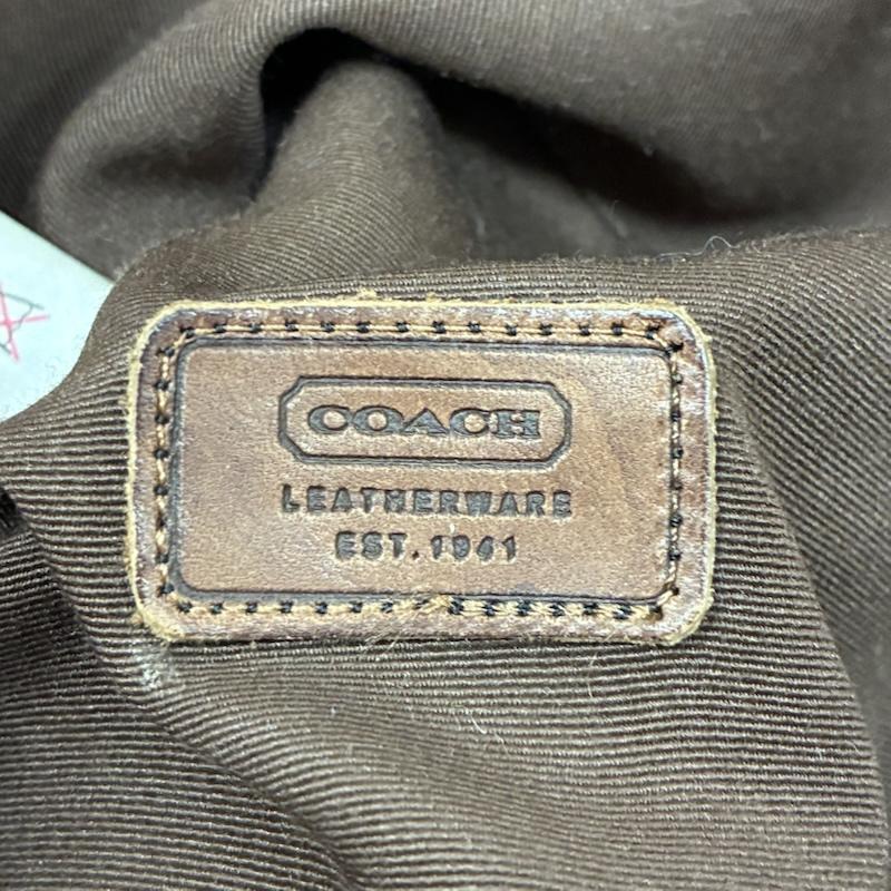 コーチ COACH 帽子 ハット オールド レザー ターンロック バケットハット M/L - 茶 / ブラウン / brown メンズ USED 古着 中古 50148600