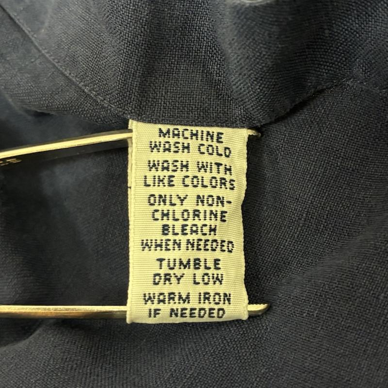 ラルフローレン RALPHLAUREN シャツ、ブラウス 長袖 CLASSIC FIT 90s シルク リネン ポニー 刺繍 ボタンダウン シャツ L ワンポイント X ロゴ、文字 X 刺繍 紺 / ネイビー / navy X 赤 / レッド / red メンズ USED 古着 中古 50148628