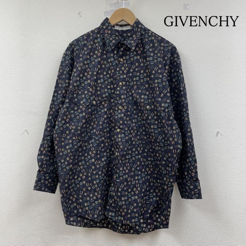 ジバンシィ GIVENCHY シャツ、ブラウス 長袖 80s 長袖 シャツ 胸ポケット ボタン 総柄 メダル柄 S 総柄 X プリント マルチカラー / マルチカラー / multicolor メンズ USED 古着 中古 50148635