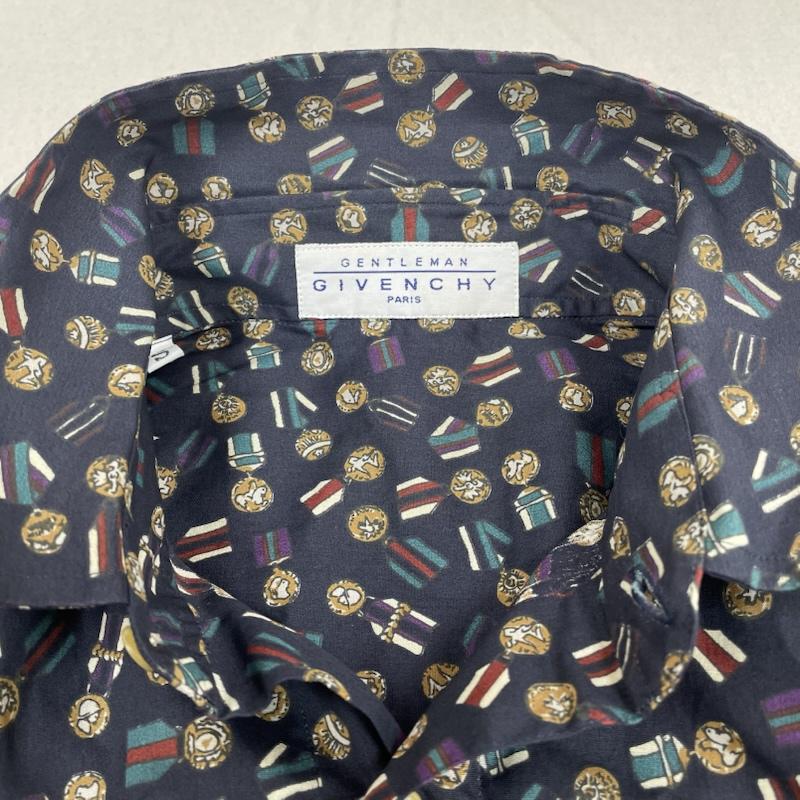 ジバンシィ GIVENCHY シャツ、ブラウス 長袖 80s 長袖 シャツ 胸ポケット ボタン 総柄 メダル柄 S 総柄 X プリント マルチカラー / マルチカラー / multicolor メンズ USED 古着 中古 50148635