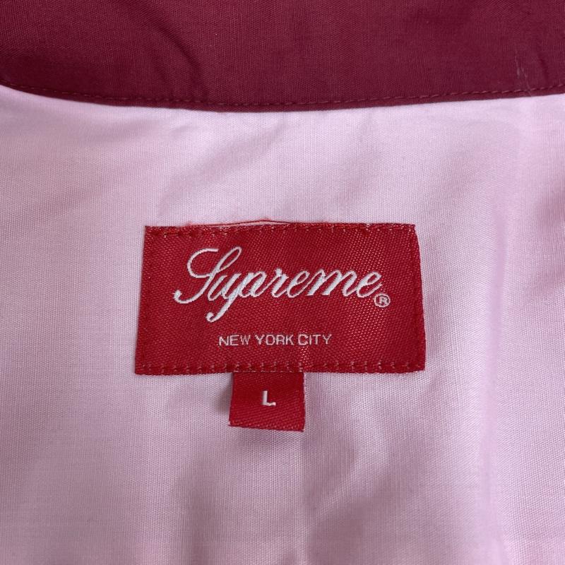 シュプリーム Supreme シャツ、ブラウス 半袖 22SS Bowling Zip 半袖 シャツ フルジップアップ 背面ロゴ 刺繍 胸ポケット L ロゴ、文字 X 刺繍 桃 / ピンク / pink メンズ USED 古着 中古 50148639
