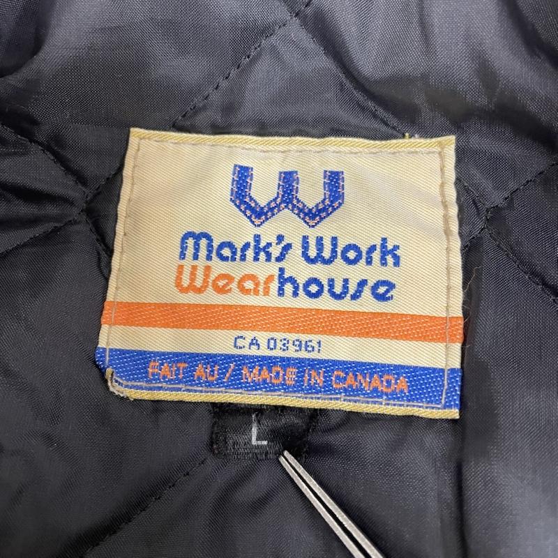 古着 USED ジャケット、上着 ジャンパー、ブルゾン mark s work wearhouse 袖 レザー スタジャン ラインリブ スナップボタン バーシティ L 無地 黒 / ブラック / black X 赤 / レッド / red メンズ USED 古着 中古 50148641