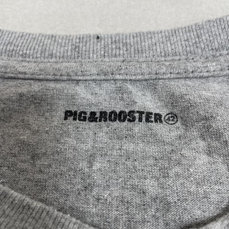 ピッグアンドルースター PIG&ROOSTER Tシャツ 長袖 ロンT 長袖 Tシャツ クルーネック ハワイアン ミッキーマウス プリント ディズニー ヤシの木 42 キャラクター X プリント X  灰 / グレー / gray メンズ USED 古着 中古 50148647