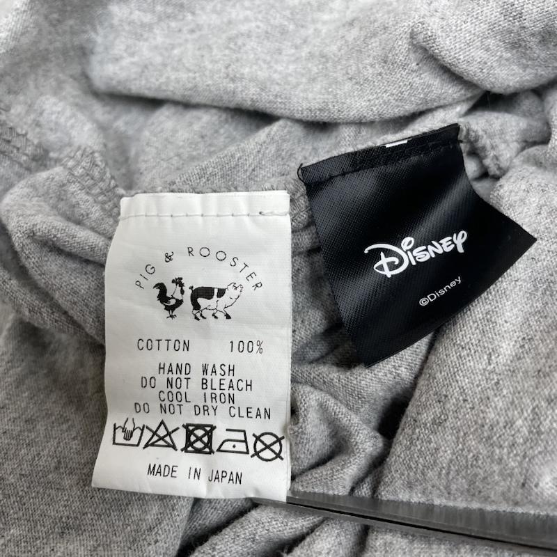 ピッグアンドルースター PIG&ROOSTER Tシャツ 長袖 ロンT 長袖 Tシャツ クルーネック ハワイアン ミッキーマウス プリント ディズニー ヤシの木 42 キャラクター X プリント X  灰 / グレー / gray メンズ USED 古着 中古 50148647
