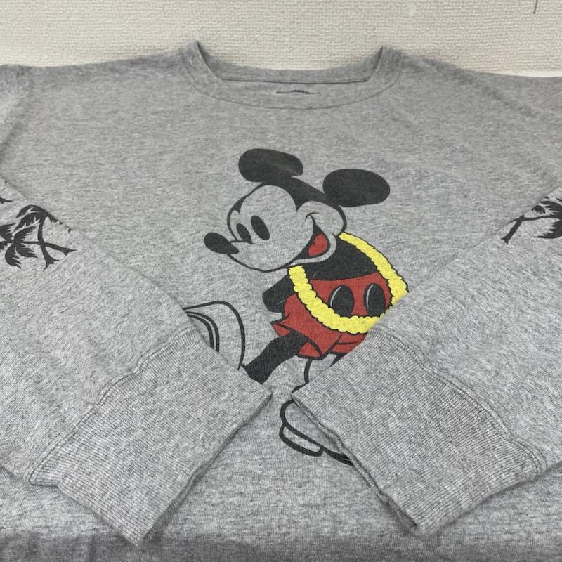 ピッグアンドルースター PIG&ROOSTER Tシャツ 長袖 ロンT 長袖 Tシャツ クルーネック ハワイアン ミッキーマウス プリント ディズニー ヤシの木 42 キャラクター X プリント X  灰 / グレー / gray メンズ USED 古着 中古 50148647