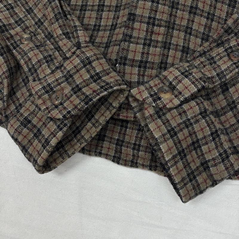 ペンドルトン PENDLETON シャツ、ブラウス 長袖 チェック柄 ウール ボタンダウン 長袖 シャツ L 茶 / ブラウン / brown メンズ USED 古着 中古 50148657