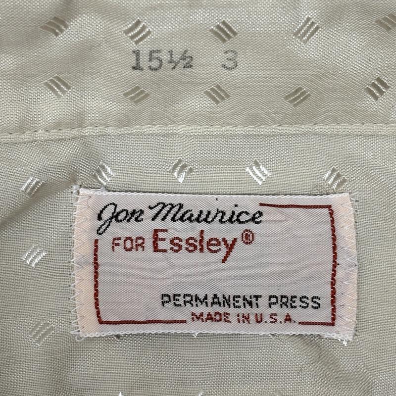 古着 USED シャツ、ブラウス 長袖 Essley 70年代 ビンテージ USA製 総柄 襟芯入り 長袖 シャツ UNION MADE ユニオンメイド スタンプ 70s - ベージュ / ベージュ / beige メンズ USED 古着 中古 50148664