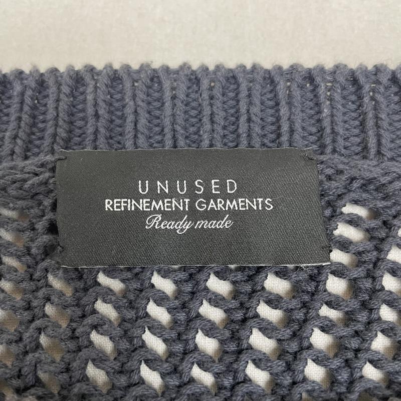 アンユーズド UNUSED ニット、セーター 長袖 クルーネック メッシュ ニット 長袖 US1988 3G crew neck mesh knit 3 無地 紺 / ネイビー / navy メンズ USED 古着 中古 50148666