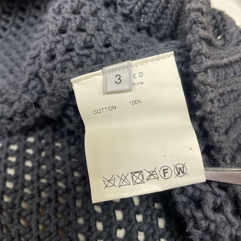 アンユーズド UNUSED ニット、セーター 長袖 クルーネック メッシュ ニット 長袖 US1988 3G crew neck mesh knit 3 無地 紺 / ネイビー / navy メンズ USED 古着 中古 50148666