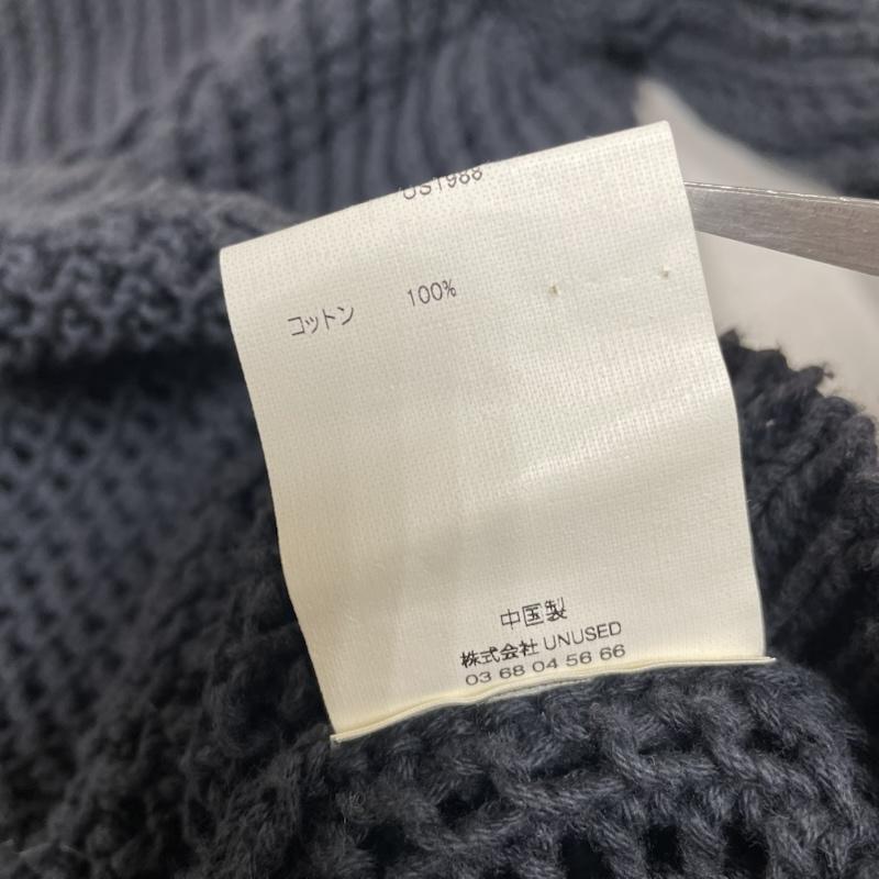 アンユーズド UNUSED ニット、セーター 長袖 クルーネック メッシュ ニット 長袖 US1988 3G crew neck mesh knit 3 無地 紺 / ネイビー / navy メンズ USED 古着 中古 50148666