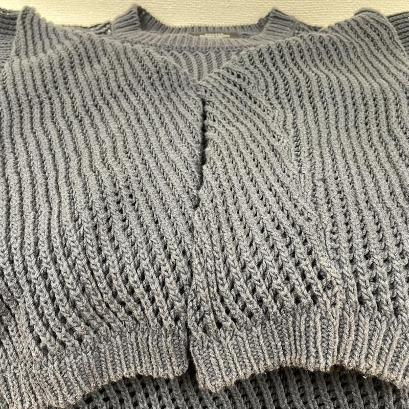 アンユーズド UNUSED ニット、セーター 長袖 クルーネック メッシュ ニット 長袖 US1988 3G crew neck mesh knit 3 無地 紺 / ネイビー / navy メンズ USED 古着 中古 50148666