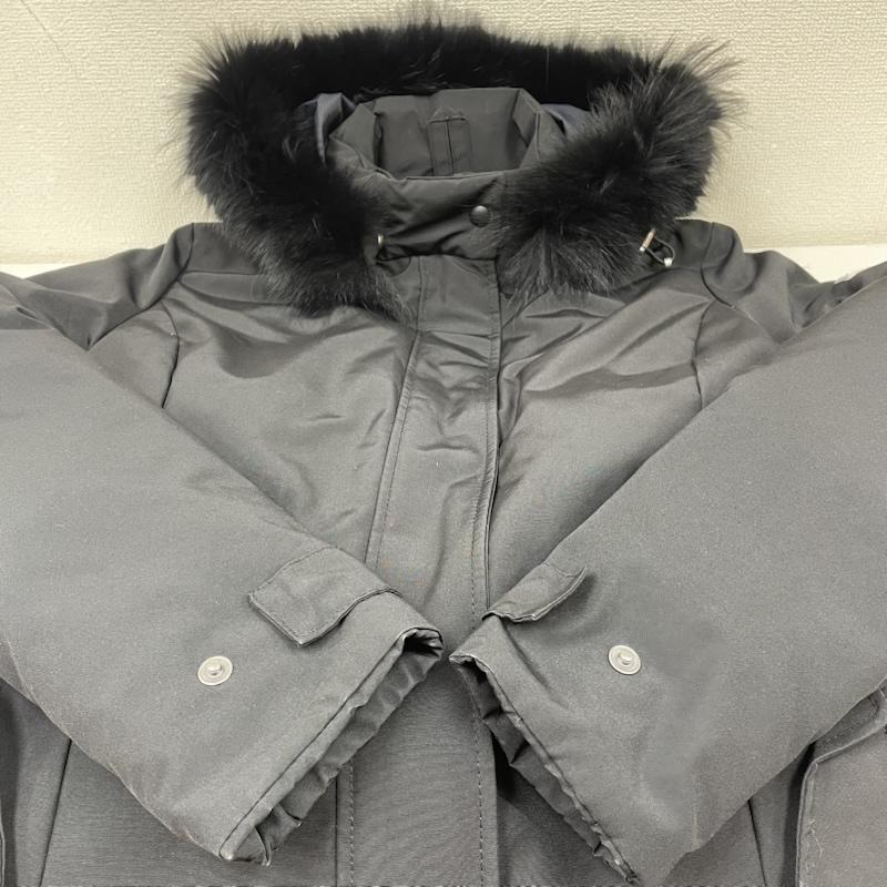 ケープハイツ Cape HEIGHTS コート ダウンコート ELLNORA ダウン コート ジャケット フード付き ジップアップ ファー 防寒撥水 80/20クロス S ロゴ、文字 X 刺繍 黒 / ブラック / black レディース USED 古着 中古 50148696