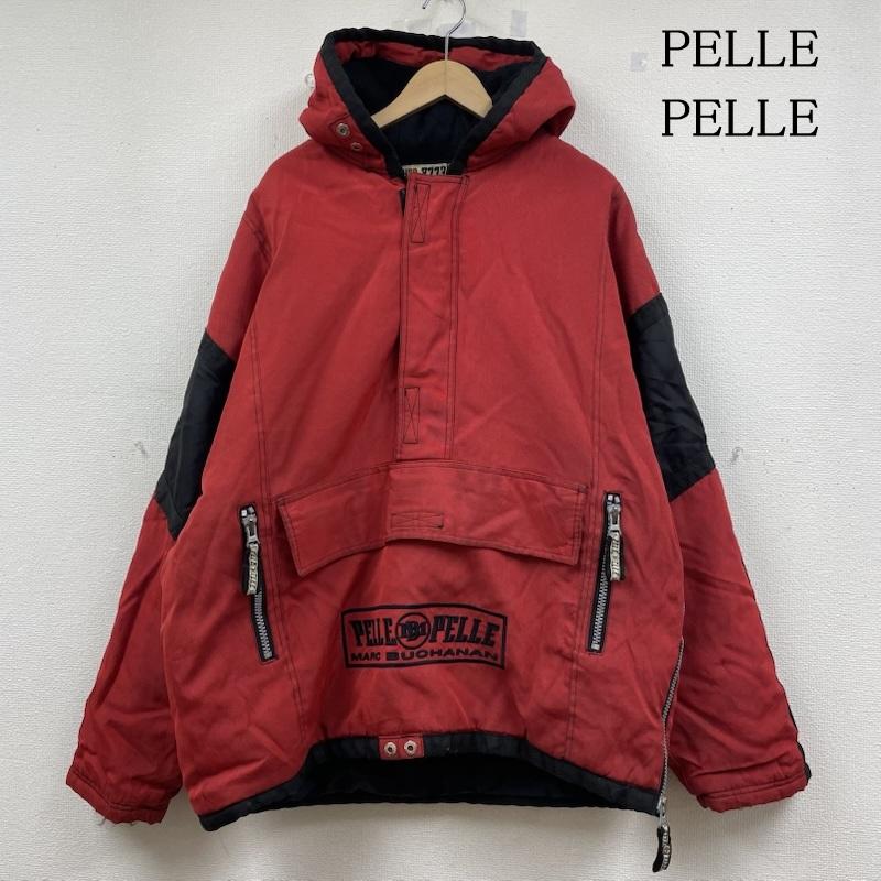 ペレペレ PELLEPELLE ジャケット、上着 ジャンパー、ブルゾン 90s marc buchanan アノラック ジャケット 中綿 ハーフジップ ロゴ 刺繍 大きめ ビッグシルエット XL ロゴ、文字 X 刺繍 赤 / レッド / red X 黒 / ブラック / black メンズ USED 古着 中古 50148711