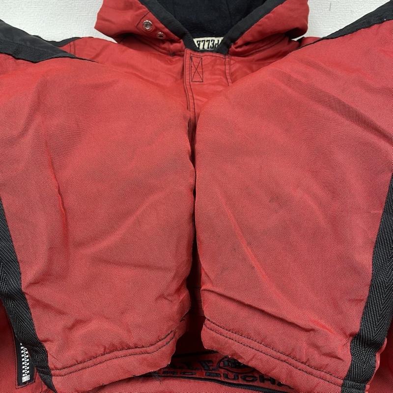 ペレペレ PELLEPELLE ジャケット、上着 ジャンパー、ブルゾン 90s marc buchanan アノラック ジャケット 中綿 ハーフジップ ロゴ 刺繍 大きめ ビッグシルエット XL ロゴ、文字 X 刺繍 赤 / レッド / red X 黒 / ブラック / black メンズ USED 古着 中古 50148711