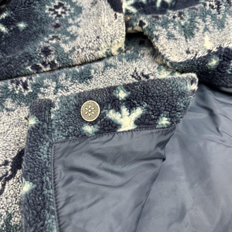 エルエルビーン L.L.Bean ジャケット、上着 ジャンパー、ブルゾン 90s ノルディック 総柄 ボア ジャケット - 青 / ブルー / blue メンズ USED 古着 中古 50148717