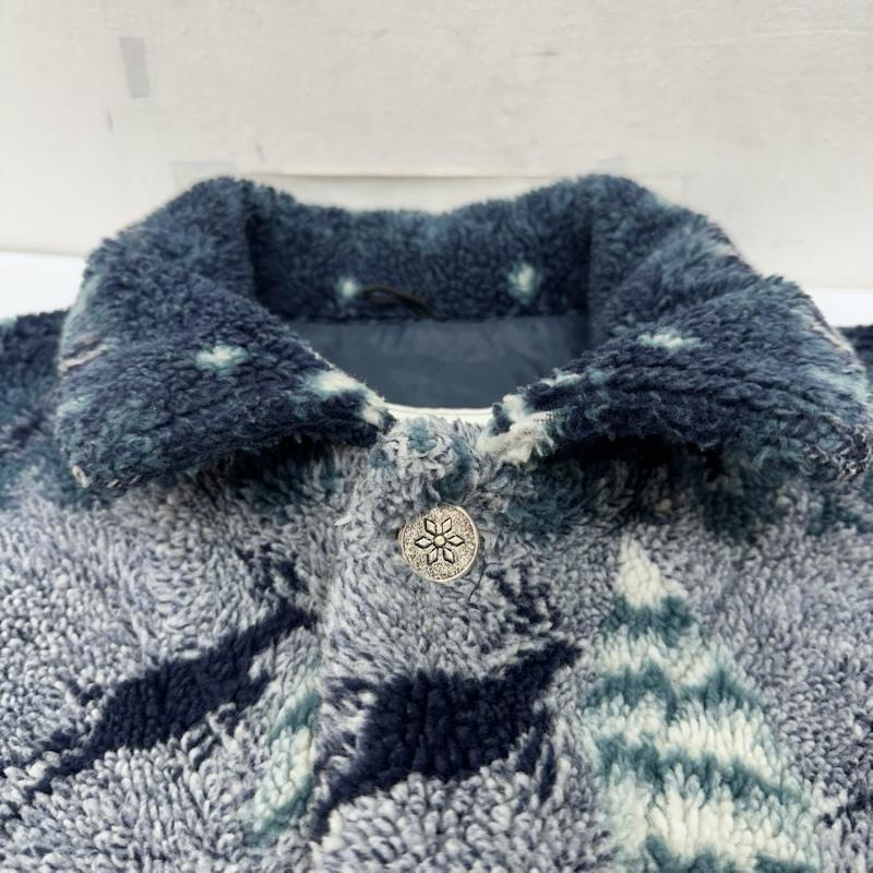 エルエルビーン L.L.Bean ジャケット、上着 ジャンパー、ブルゾン 90s ノルディック 総柄 ボア ジャケット - 青 / ブルー / blue メンズ USED 古着 中古 50148717
