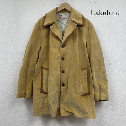古着 USED ジャケット、上着 ジャンパー、ブルゾン ヴィンテージ Lakeland コーデュロイ レザートリム チョアランチコート くるみボタン じゃけっと 40 無地 マスタード / マスタード / メンズ USED 古着 中古 50148730
