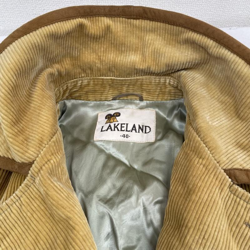 古着 USED ジャケット、上着 ジャンパー、ブルゾン ヴィンテージ Lakeland コーデュロイ レザートリム チョアランチコート くるみボタン じゃけっと 40 無地 マスタード / マスタード / メンズ USED 古着 中古 50148730