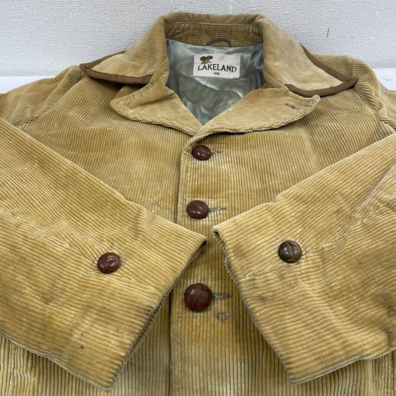 古着 USED ジャケット、上着 ジャンパー、ブルゾン ヴィンテージ Lakeland コーデュロイ レザートリム チョアランチコート くるみボタン じゃけっと 40 無地 マスタード / マスタード / メンズ USED 古着 中古 50148730
