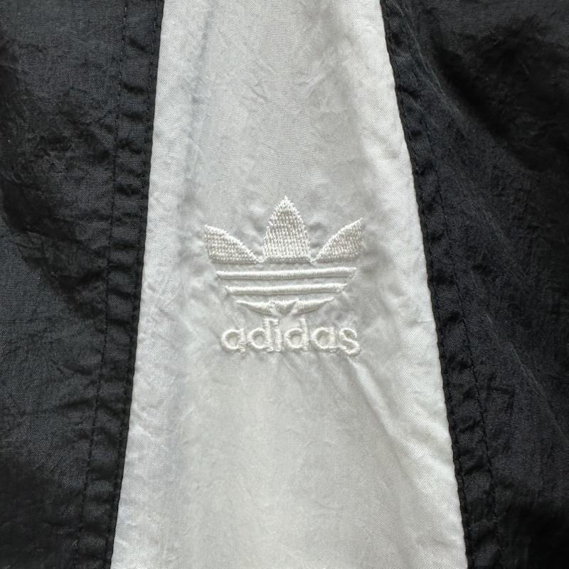 アディダス adidas ジャケット、上着 ジャンパー、ブルゾン 90s ロゴ 刺繍 切替 ナイロン ジップ ジャケット M 白 / ホワイト / white X 黒 / ブラック / black メンズ USED 古着 中古 50148743