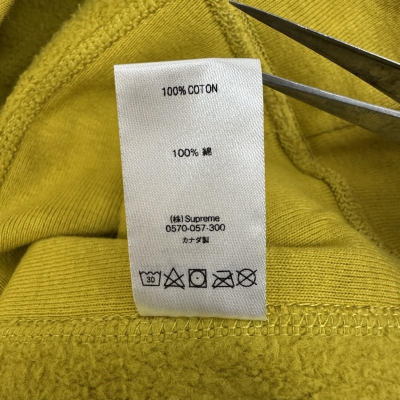 シュプリーム Supreme パーカー 長袖 19AW Micro Logo Hooded Sweatshirt ロゴ 刺繍 パーカー M 黄 / イエロー / yellow メンズ USED 古着 中古 50148748